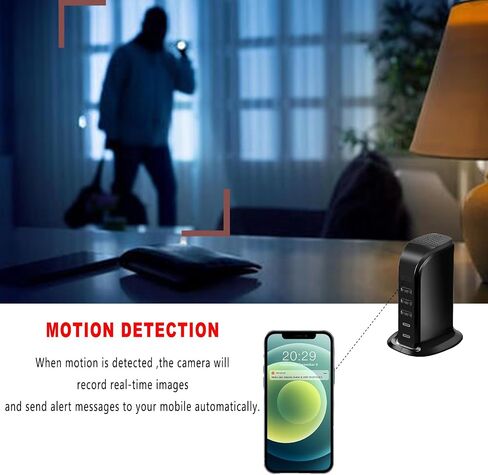 1080P WiFi Portable Security Camera, USB Charger Camera with Night Vision for Home, Baby & Pet Monitoring in Kuwait