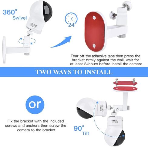 Adjustable Baby Monitor Wall Mount for Eufy Spaceview, Spaceview Pro and Spaceview S Baby Monitor, Perfect View Angle and Easy Installation Without Drilling in Kuwait