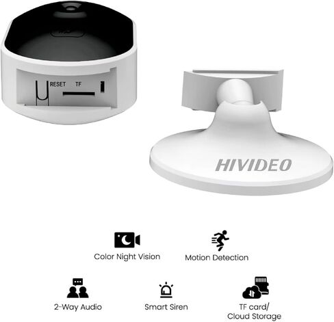 3MP Indoor WiFi Security Camera for Baby Pet Dog Monitor 2-Way Audio Color Night Vision Nanny Home Bedroom Monitoring with Video Small Surveillance Cameras in Kuwait