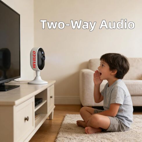 3MP Indoor WiFi Security Camera for Baby Pet Dog Monitor 2-Way Audio Color Night Vision Nanny Home Bedroom Monitoring with Video Small Surveillance Cameras in Kuwait