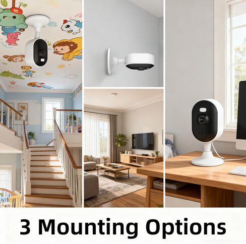 3MP Indoor WiFi Security Camera for Baby Pet Dog Monitor 2-Way Audio Color Night Vision Nanny Home Bedroom Monitoring with Video Small Surveillance Cameras in Kuwait
