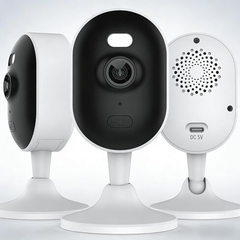 3MP Indoor WiFi Security Camera for Baby Pet Dog Monitor 2-Way Audio Color Night Vision Nanny Home Bedroom Monitoring with Video Small Surveillance Cameras in Kuwait