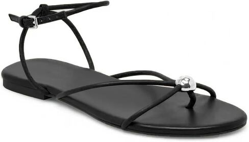 Strappy Flat Sandals for Women Comfortable Open Round Toe Sandals Dressy Beach Thong Flip Flop Slides in Kuwait