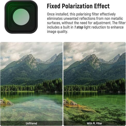 NEEWER CPL Filter Compatible with GoPro Hero 9/10/11/12/13, Polarizing Filters, Action Camera Accessories, Enhances Colors, Improves Color Clarity, Ready to Use, Reduces Glare, No Vignetting, FL-77 in Kuwait