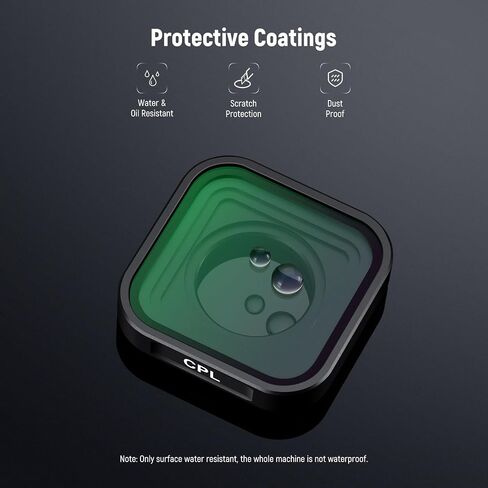 NEEWER CPL Filter Compatible with GoPro Hero 9/10/11/12/13, Polarizing Filters, Action Camera Accessories, Enhances Colors, Improves Color Clarity, Ready to Use, Reduces Glare, No Vignetting, FL-77 in Kuwait