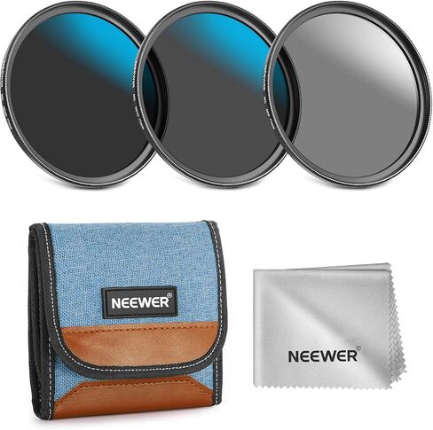 NEEWER 72mm ND Filter Set, ND8/32/64 (3/5/6 Stops) Multicoated Neutral Density Camera Lens Filter Photography Accessories with Storage Case & Cleaning Cloth, 3 Packs in Kuwait