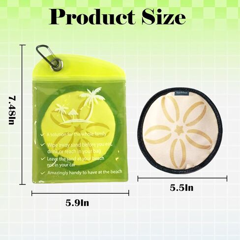 Ideal Swan Beach Sand Remover, Sand Eraser Wipe Mitt Beach Essentials, Removal Bag for Family Kids Women man, Suitable for Accessories Summer Vacation Essentials in Kuwait