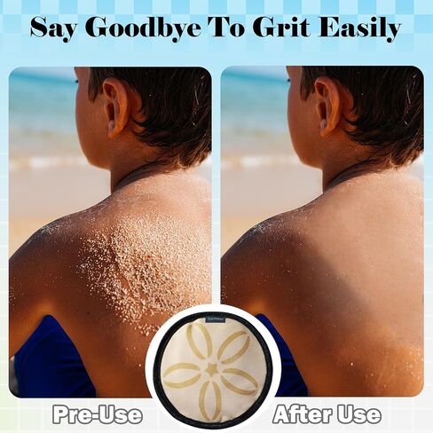 Ideal Swan Beach Sand Remover, Sand Eraser Wipe Mitt Beach Essentials, Removal Bag for Family Kids Women man, Suitable for Accessories Summer Vacation Essentials in Kuwait