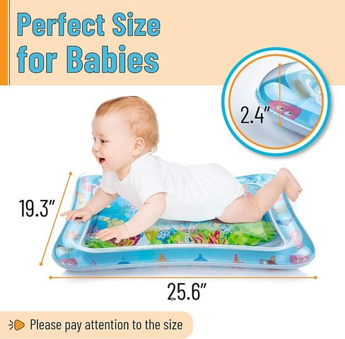 Mr. Pen- Inflatable Tummy Time Water Mat, Water Mat for Babies | Infant Water Mats, Baby Water Pad, Water Tummy Time Mat, Christmas Gift in Kuwait