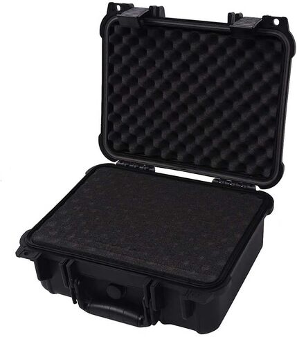 Lightweight Durable Protective Equipment Case with 3 Removable Foam Inserts, Waterproof Hard Case for Camera Lenses Accessories, Polypropylene ABS Construction, 13.8x11.6x5.9 in Kuwait