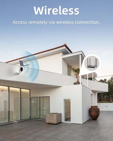VIRTAVO Wireless Solar Security Camera Outdoor, 2K Starlight Color Night Vision, PIR Motion Detection, Battery Powered, 2-Way Audio, Weatherproof, Cloud/SD Storage, 2.4GHz WiFi, No Monthly Fee in Kuwait
