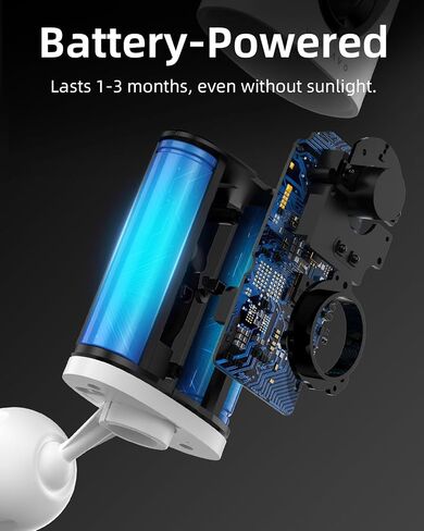 VIRTAVO Wireless Solar Security Camera Outdoor, 2K Starlight Color Night Vision, PIR Motion Detection, Battery Powered, 2-Way Audio, Weatherproof, Cloud/SD Storage, 2.4GHz WiFi, No Monthly Fee in Kuwait
