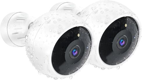 Security Cameras Wireless Outdoor, 2K Camera for Home Security | Battery Camera, Indoor Camera, Color Night Vision, 2.4G WiFi, 2-Way Talk, Siren Alarm, AI Motion Detection, 2 Pack in Kuwait
