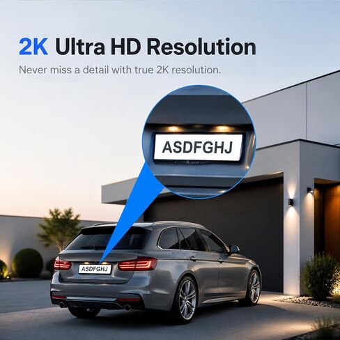 Security Cameras Wireless Outdoor, 2K Camera for Home Security | Battery Camera, Indoor Camera, Color Night Vision, 2.4G WiFi, 2-Way Talk, Siren Alarm, AI Motion Detection, 2 Pack in Kuwait