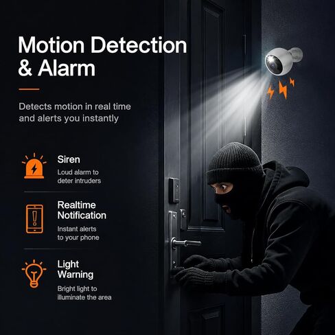 Security Cameras Wireless Outdoor, 2K Camera for Home Security | Battery Camera, Indoor Camera, Color Night Vision, 2.4G WiFi, 2-Way Talk, Siren Alarm, AI Motion Detection, 2 Pack in Kuwait