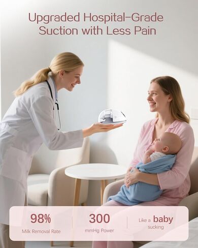 Heated Hands-Free Breast Pump, Wearable Breastfeeding with Heated Base Promotes Milk Production & Warm Comfort, Voice Reminder, 6 Modes & 12 Levels, 19/21/24 Flange for Working Moms & Midnight Feeds in Kuwait
