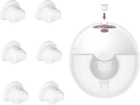 12pcs Silicone Spout Cap Compatible with Momcozy M5 Wearable Breastpump, Dustproof, Keep Clean, Prevents Leaks from The Top, Fit for M5 Breast Pump Parts, White in Kuwait