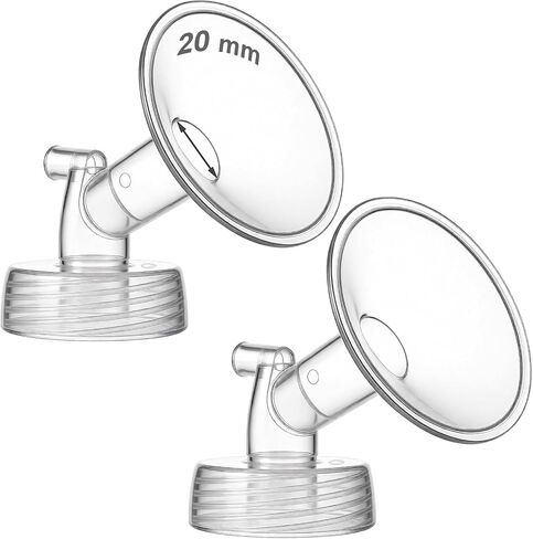 2×20mm Flange Compatible with Spectra S1 S2 9 Plus Synergy Gold Ameda MYA Motif Luna Breast Pump, Replacement to Spectra Pump Parts; Not Original Flange; Replaces Shield in Kuwait