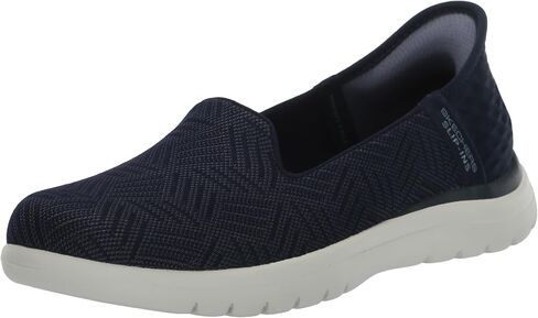 Skechers Women's On-The-Go Flex - Clover Hands Free Slip-Ins, Navy/White, 10 B (M) in Kuwait