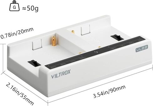 VILTROX Dual Smart USB Battery Charger 36W PD USB-C Super Fast 2-Channel Charging Station Compatible with Sony NP-F550 NP-F570 NP-F750 NP-F770 NP-F950 NP-F970 Camcorder/Video Light/Monitor Batteries in Kuwait