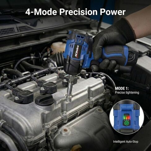 ACDelco G12 Series 12V Brushless 3/8" Cordless Impact Wrench Tool Kit, 140 ft-lbs Max Torque, 4-Mode Drive Control, 5-inch Compact Design, Includes (1) Li-ion Battery & Quick Charger - ARI12186-3P in Kuwait