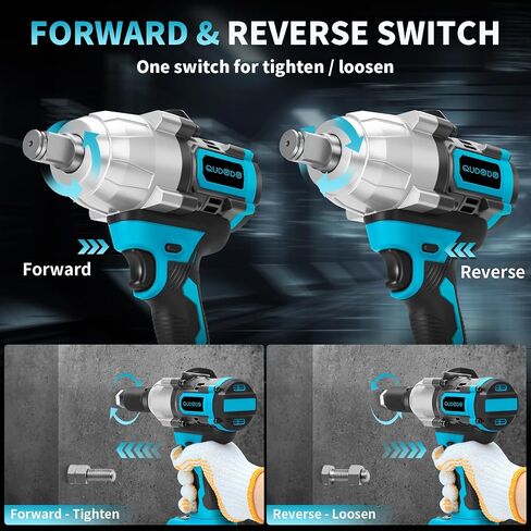 2000 Nm Cordless Impact Wrench, 3/4''（1475 ft-lbs） Brushless Impact Gun with 2 x 6.0 Ah Battery, 21V Power Impact Driver with 6 Sleeves Applications Case for Car, Truck, RV, Heavy Duty Use in Kuwait