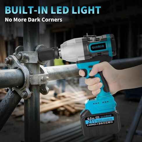 2000 Nm Cordless Impact Wrench, 3/4''（1475 ft-lbs） Brushless Impact Gun with 2 x 6.0 Ah Battery, 21V Power Impact Driver with 6 Sleeves Applications Case for Car, Truck, RV, Heavy Duty Use in Kuwait