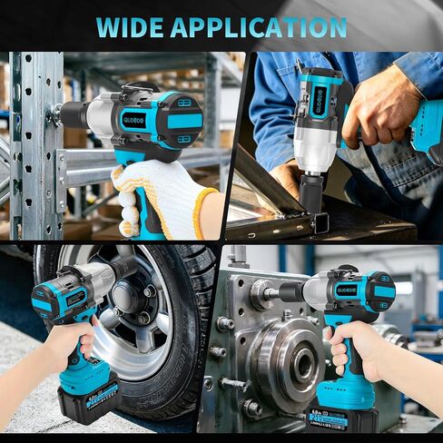 2000 Nm Cordless Impact Wrench, 3/4''（1475 ft-lbs） Brushless Impact Gun with 2 x 6.0 Ah Battery, 21V Power Impact Driver with 6 Sleeves Applications Case for Car, Truck, RV, Heavy Duty Use in Kuwait