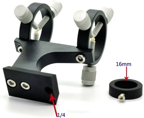 Astronomical Telescope Star Finder Mount 3-Point Guide Ring Bracket Aluminum Alloy CNC for Dovetail Base Black in Kuwait
