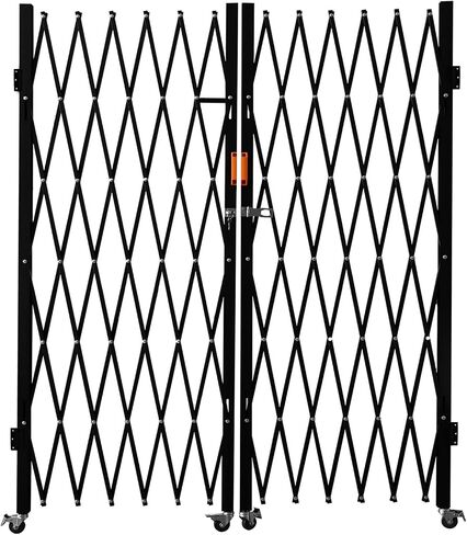 Folding Security Gate with Lockable Scissor Design and 360° Swivel Casters Outdoor Barricade for Entry Security, Garage, Warehouse, and Pool Areas (75“Wx75 H) in Kuwait