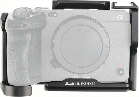 Camera Cage for Sony FX3 FX30 with NATO Rail & Cold Shoe,Built-in 1/4"-20 & 3/8"-16 Multiple Mounting Point and Quick Release Plate for Arca-Swiss in Kuwait