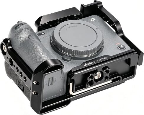 Camera Cage for Sony FX3 FX30 with NATO Rail & Cold Shoe,Built-in 1/4"-20 & 3/8"-16 Multiple Mounting Point and Quick Release Plate for Arca-Swiss in Kuwait
