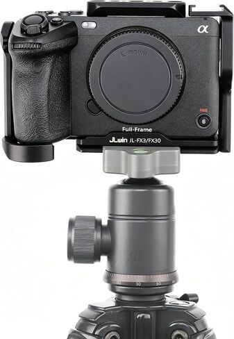 Camera Cage for Sony FX3 FX30 with NATO Rail & Cold Shoe,Built-in 1/4"-20 & 3/8"-16 Multiple Mounting Point and Quick Release Plate for Arca-Swiss in Kuwait