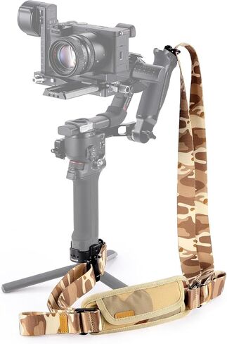 NEEWER Sangle Tour de Cou RS4 RS3 avec Deux Rails NATO et Anneaux en D de 6,35mm Compatible avec DJI RS4 RS4 Pro RS3 Pro RS2 RSC2 Ronin SC, stabilisateur cardan Longueur réglable 180cm Sangle d'épaule in Kuwait