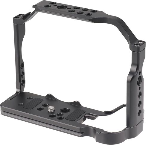 Camera Cage for Canon EOS R10, Built-in NATO Rail | Cold Shoe, Arca-Swiss Quick Release Plate, ARRI 3/8"-16 & 1/4"-20 Threaded Holes for Tripod Gimbal Stabilizer in Kuwait