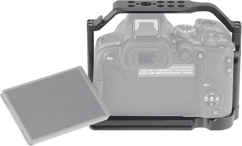 Camera Cage for Canon EOS R10, Built-in NATO Rail | Cold Shoe, Arca-Swiss Quick Release Plate, ARRI 3/8"-16 & 1/4"-20 Threaded Holes for Tripod Gimbal Stabilizer in Kuwait