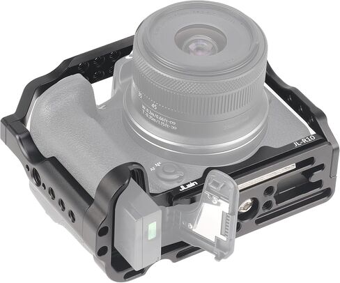 Camera Cage for Canon EOS R10, Built-in NATO Rail | Cold Shoe, Arca-Swiss Quick Release Plate, ARRI 3/8"-16 & 1/4"-20 Threaded Holes for Tripod Gimbal Stabilizer in Kuwait