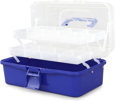 MoNiBloom 12-Grid Small Tackle Boxes Organizer with Removable Dividers Adjustable Compartment Plastic Storage Box Waterproof Container Case for Fishing Tackles, Art Crafts, Beads, Jewelry (4-Pack) in Kuwait