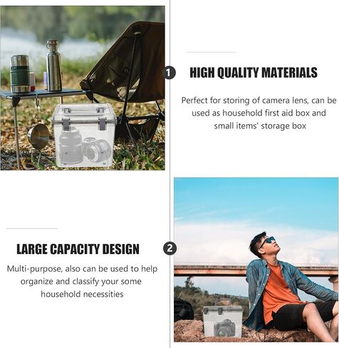 Zerodeko Portable Camera Lens Drying Box with Lid, Small Handheld Lens Storage Case for Dslr and Outdoor Use, Moisture-proof Protective Container for Photography Equipment in Kuwait