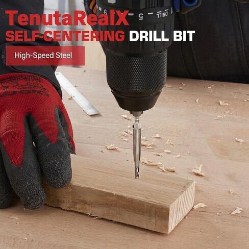 17-Piece VIX Self-Centering Drill Bit Set, 1/4″ Hex Shank Hinge Drill Bits for Woodworking, Doors & Cabinets, Includes Hex Key and 5/64″–1/4″ Bits in Kuwait