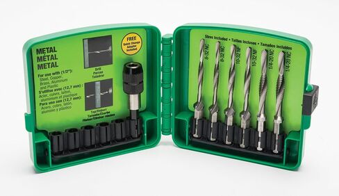 Greenlee LDTAPKIT Drill/Tap/Countersink Set, Hss, 7 Pcs., 8-32 to 1/4-20 in Kuwait