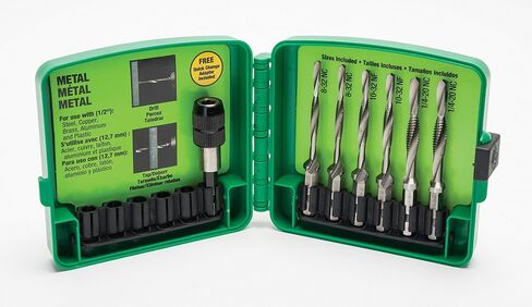 Greenlee LDTAPKIT Drill/Tap/Countersink Set, Hss, 7 Pcs., 8-32 to 1/4-20 in Kuwait