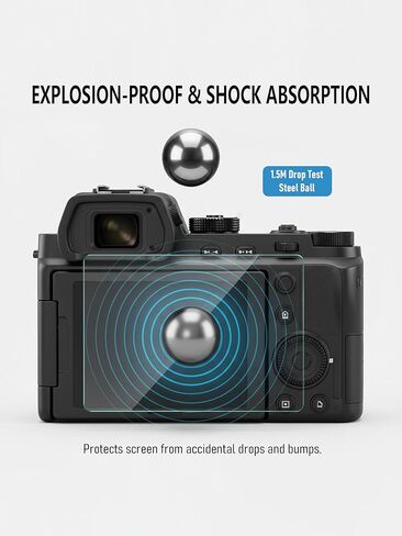 iDaPro Screen Protector for Fujifilm GFX 100RF, 9H Tempered Glass | 3-Pack + ABS Box. 9H Hardness, Anti-Scratch, Anti-Bubble, HD Clarity, Anti-Fingerprint, Easy Install. NOT for other cameras in Kuwait