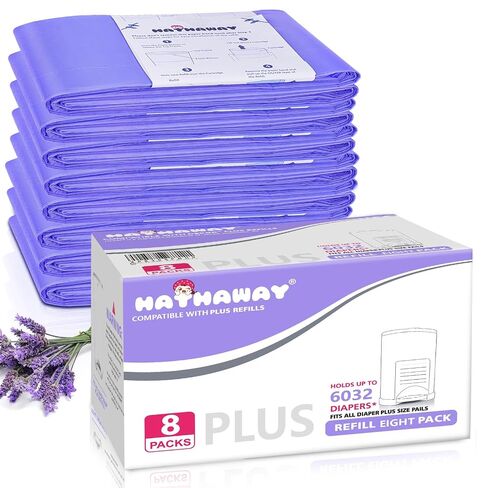 Diaper Pail Refills Increased 30% length Compatible with Dekor Plus Diaper Pails Lavender Scent Holds up to 3016 Diapers (4 Pack) in Kuwait