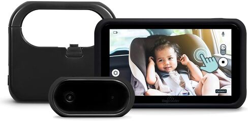 Tiny Traveler Baby Monitor - Tiny Wireless Basic Kit (TT002PBB) with Power Bank - Wireless Baby Car Monitor Camera, 8 Hours Power Bank, Night Vision, Video Record & Share, 5" Touchscreen LCD - Black in Kuwait