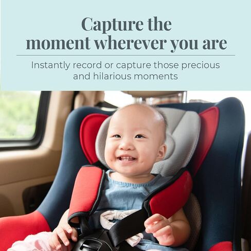 Tiny Traveler Baby Monitor - Tiny Wireless Basic Kit (TT002PBB) with Power Bank - Wireless Baby Car Monitor Camera, 8 Hours Power Bank, Night Vision, Video Record & Share, 5" Touchscreen LCD - Black in Saudi Arabia