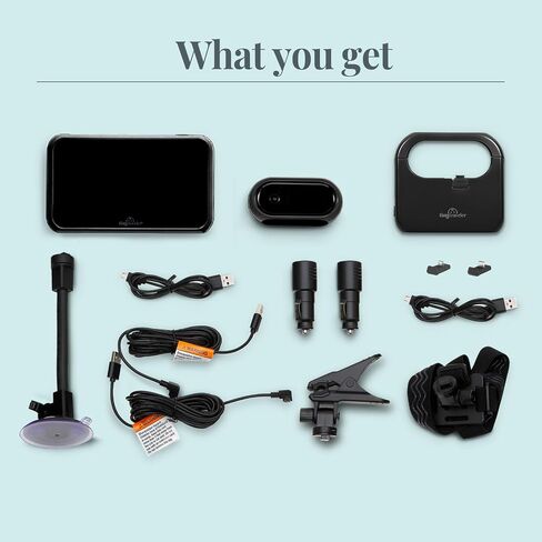 Tiny Traveler Baby Monitor - Tiny Wireless Basic Kit (TT002PBB) with Power Bank - Wireless Baby Car Monitor Camera, 8 Hours Power Bank, Night Vision, Video Record & Share, 5" Touchscreen LCD - Black in Saudi Arabia