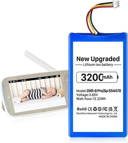 DXR-8 PRO Battery, 3200mAh 3.85V Rechargeable Lithium-Ion Battery for Video Baby Monitor Sp 554478 (Not Compatible with DXR-8) in Saudi Arabia