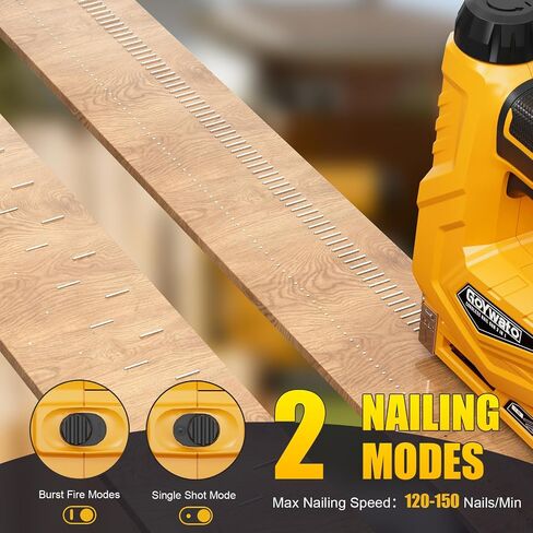 3-in-1 Small 21V Cordless Staple Gun, 18 GA Electric Brad Nailer | Battery Powered, Depth Adjustment, with 2 x 2.0Ah Batteries & Charger, 1000x18GA Nails & 1000xT50 Staples & 1000x10J Staples in Kuwait