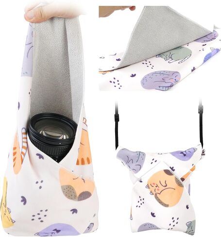 Camera Wrap, Protective Wrap Anti-Scratch Lens pouche, Magic Self-Adhesive Cloth, Universal Storage Cloth for DSLR, Smartphones, Laptops, electronics,Cosmetic,whatever you need to protect in Kuwait